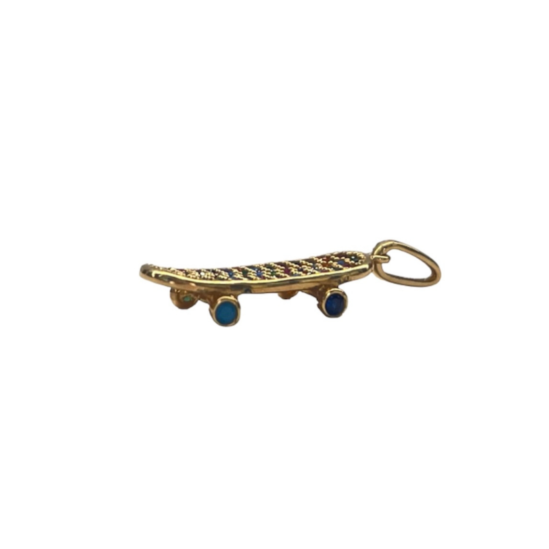 Dije Patineta Oro 18 Kilates