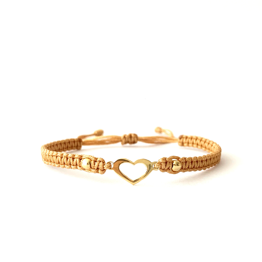 Pulsera Silueta de Corazón oro de 18 Kilates