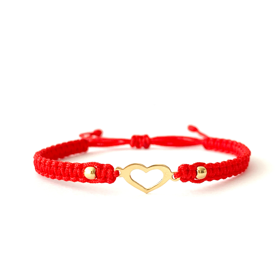 Pulsera Silueta de Corazón oro de 18 Kilates