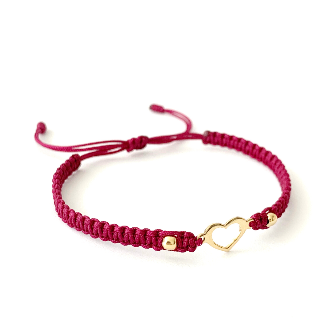 Pulsera Silueta de Corazón oro de 18 Kilates