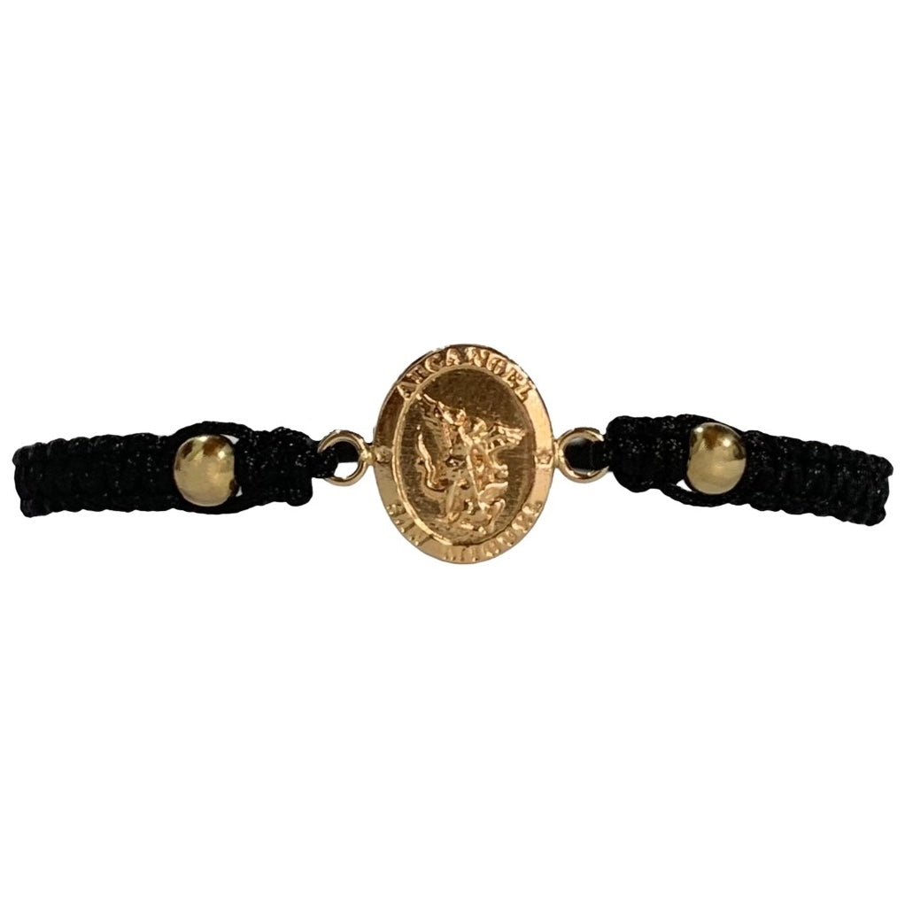 Pulsera San Miguel Arcángel en Oro 18 Kilates